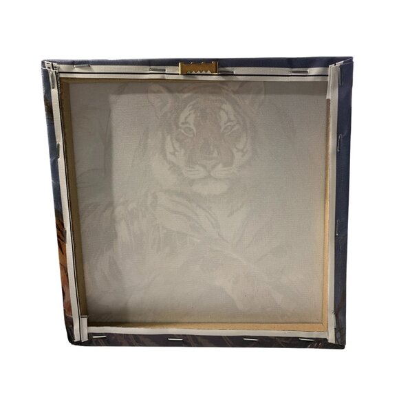 Golden Tiger Resting – 7.5x7.5 Canvas Wall Art | Nature-Inspired Decor - Picture 3 of 3